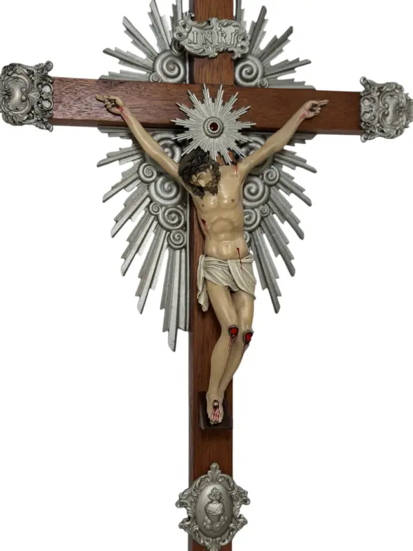 Crucifixo "Redentor" - 52 cm -parede - Prata ou Dourado - Image 7