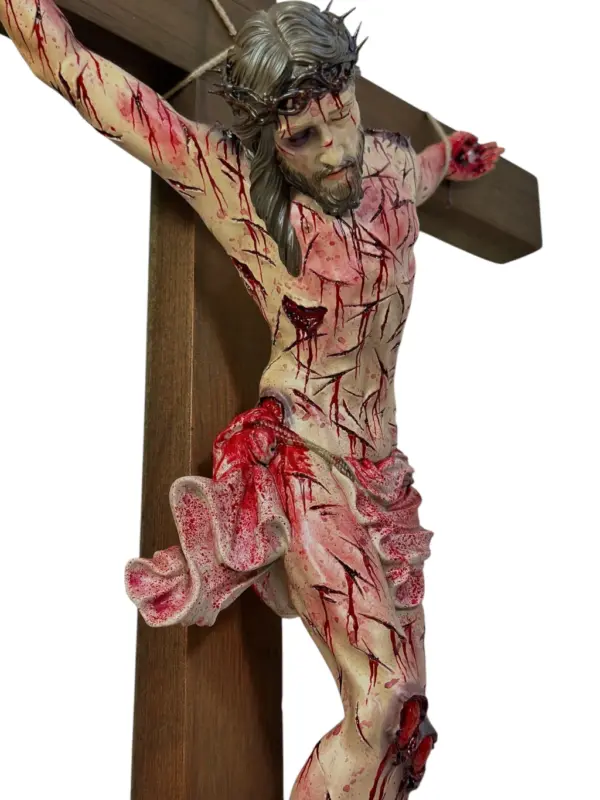Crucifixo "Salus in Christo" - com base | 106 cm - Image 3