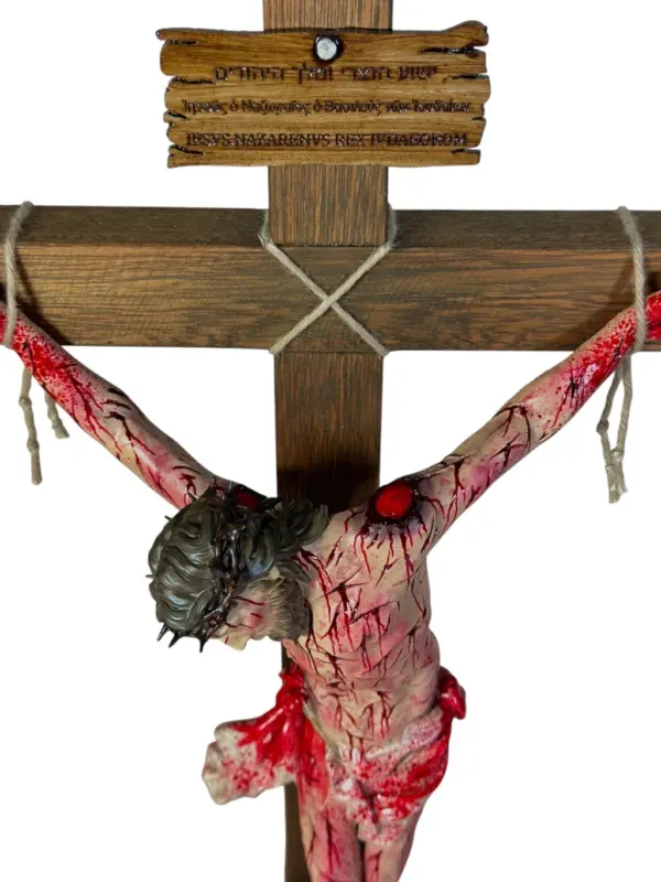 Crucifixo "Salus in Christo" - com base | 57 cm - Image 8