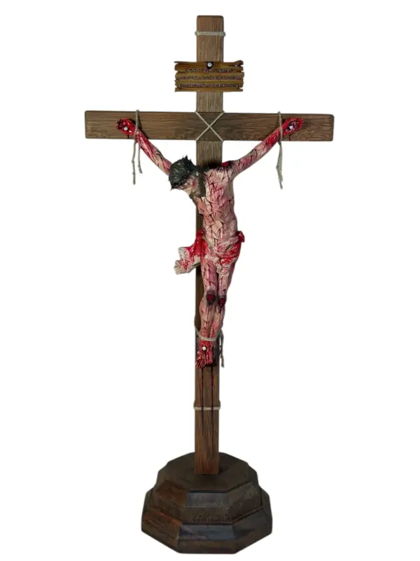 Crucifixo "Salus in Christo" - com base | 57 cm