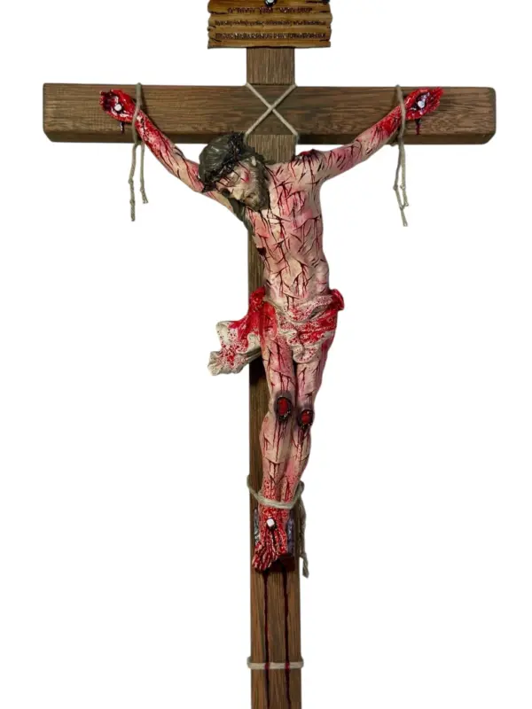 Crucifixo "Salus in Christo" - com base | 57 cm - Image 3
