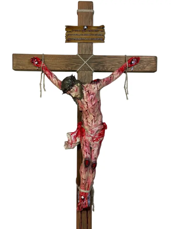 Crucifixo "Salus in Christo" - com base | 57 cm - Image 2