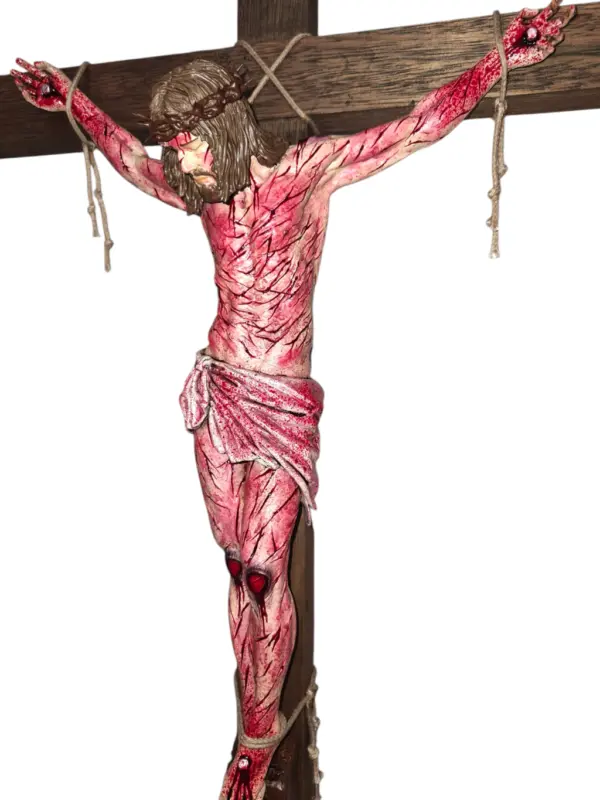 Crucifixo "Por Tuas Chagas" - CLÁSSICO | com base | 70 cm - Image 3