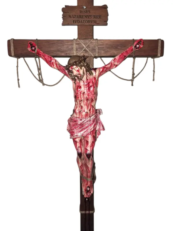 Crucifixo "Passio Christi" - ENSANGUENTADO | Parede - 50cm
